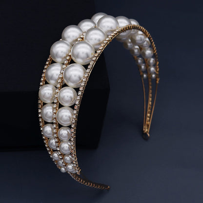 The Double Tiered Pearl Headband