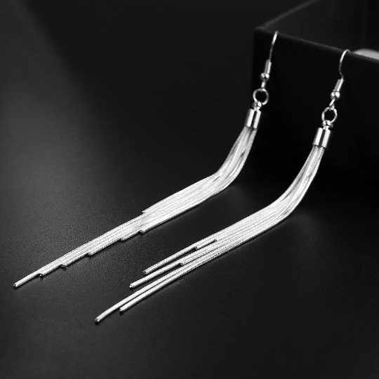 The Silver Cascading Earrings