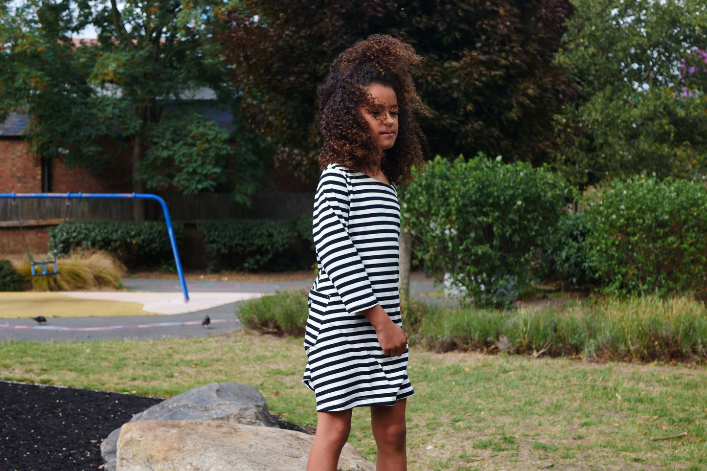 The Striped Pocket Girl's Dress