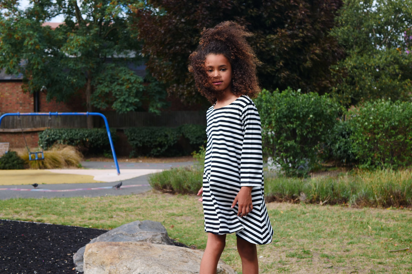 The Striped Pocket Girl's Dress