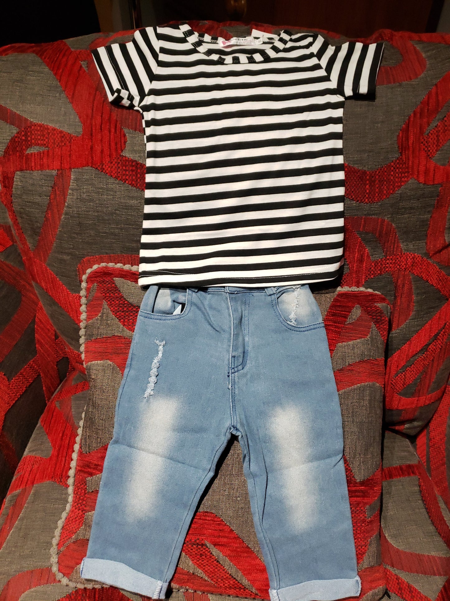 The Striped Two-Piece Skinny Jeans for Boys