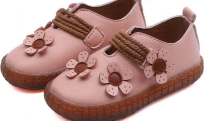 The Pink Flowered Soft Leather Shoe