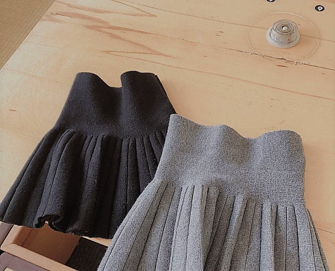 The High Waist Pleated Knitted Skirt