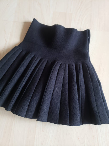 The High Waist Pleated Knitted Skirt