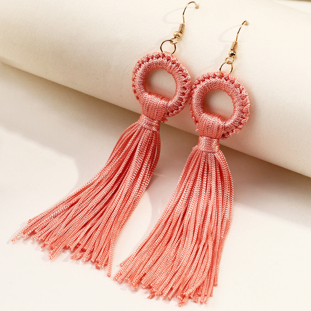 The Plaited Tassel Earrings