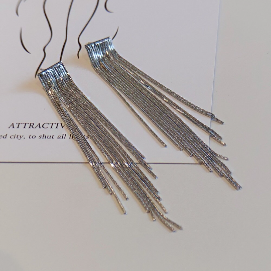 The Titanium Waterfall Earrings