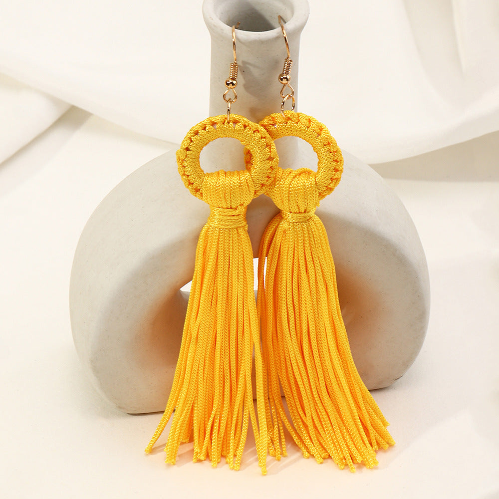 The Plaited Tassel Earrings