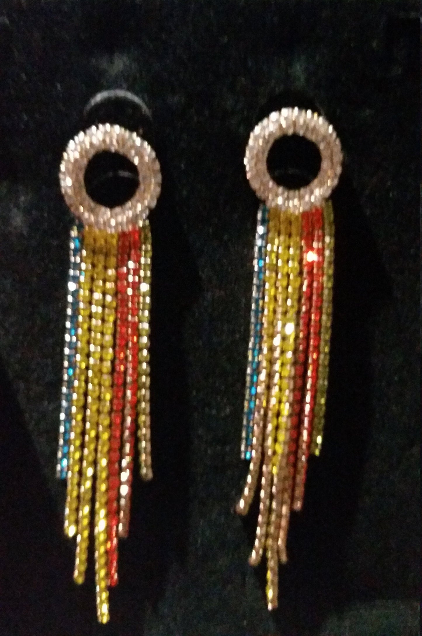 The Tri-Color Waterfall Earrings