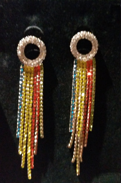 The Tri-Color Waterfall Earrings