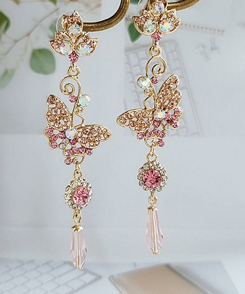 The Butterfly Rhinestone Earrings