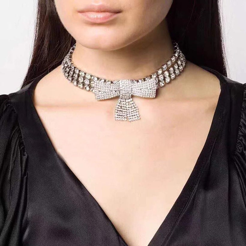 The Diamond Bow-tie Necklace