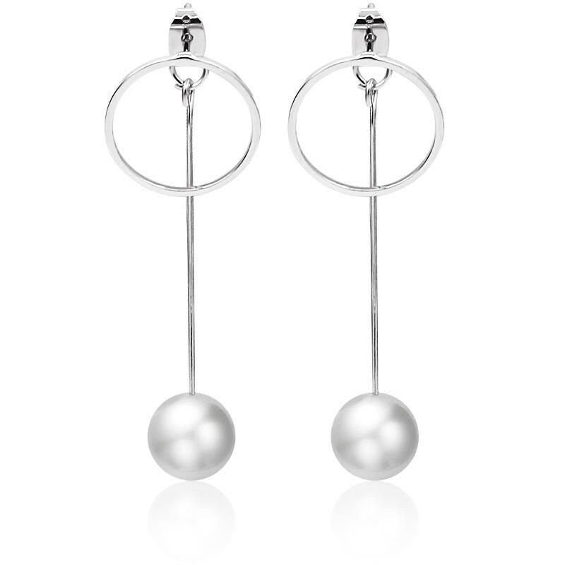 The Drop And Dangle Pearl Stud