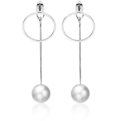 The Drop And Dangle Pearl Stud