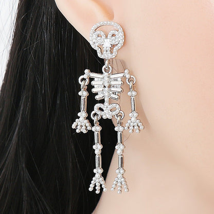 The Shimmering Skeleton Earrings