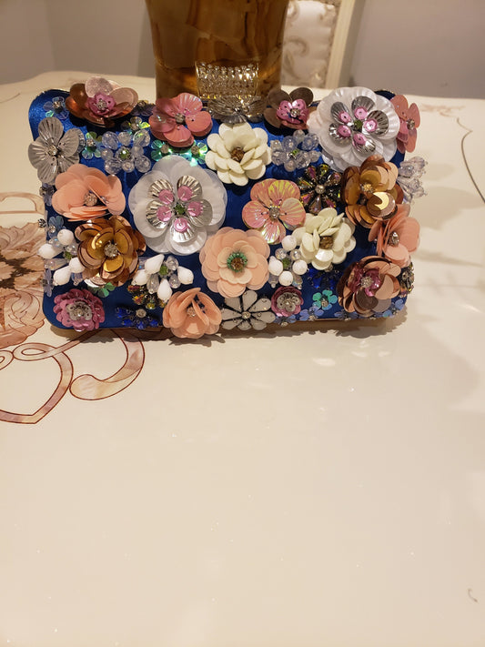 The Handmade Silk Appliqued Evening Clutch