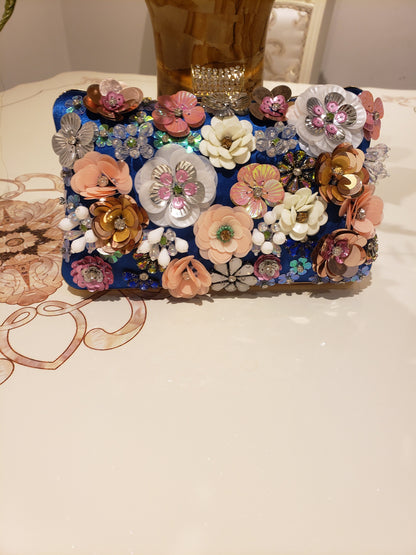 The Handmade Silk Appliqued Evening Clutch