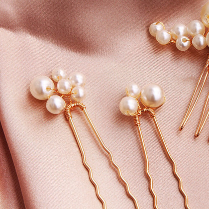 The Handmade Pearl Hair Clip Set