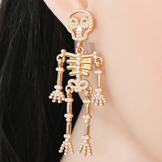 The Shimmering Skeleton Earrings