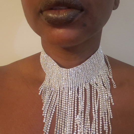 The Reversible Rhinestone  Waterfall Choker