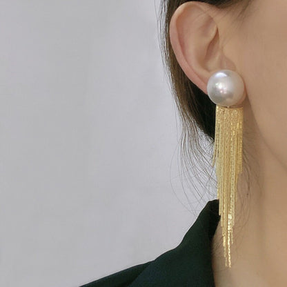 The Pearl Ball Waterfall Earrings