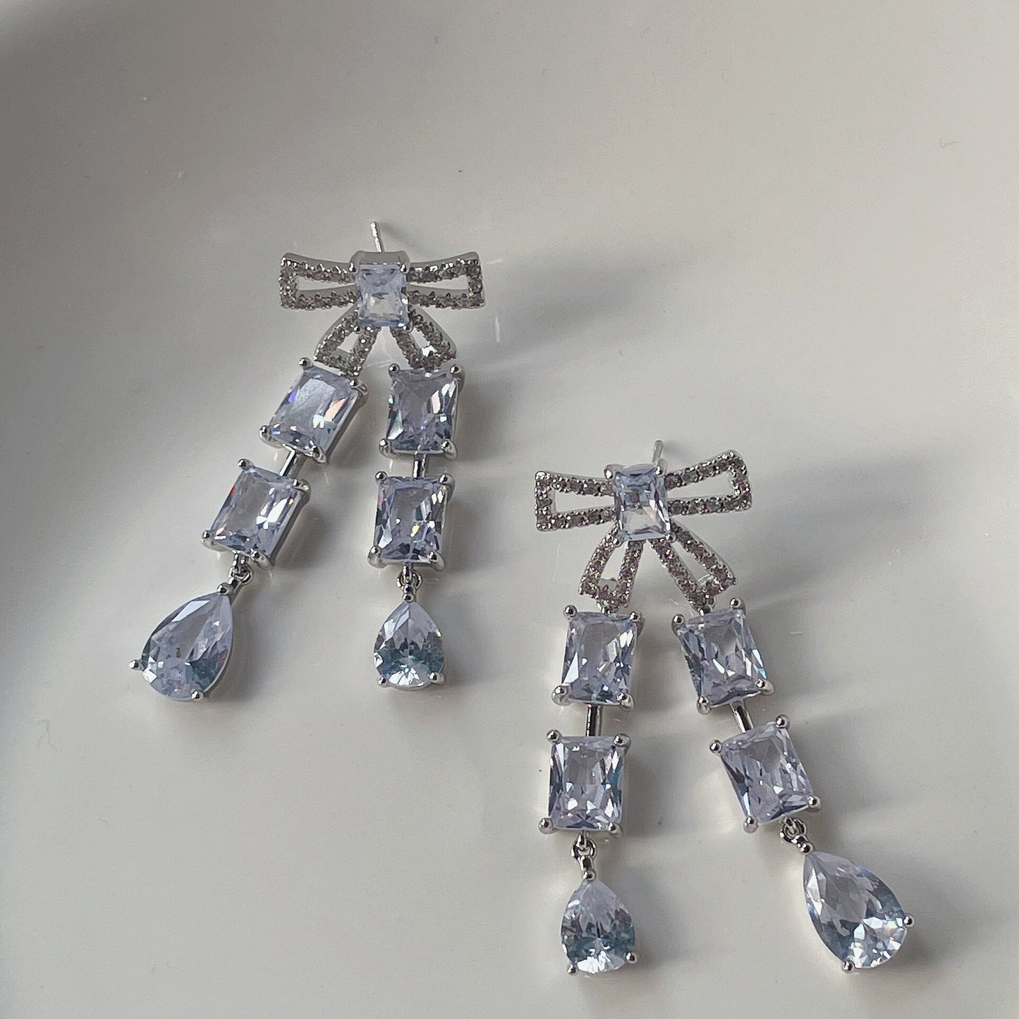 The Rhinestone Bow Earrings