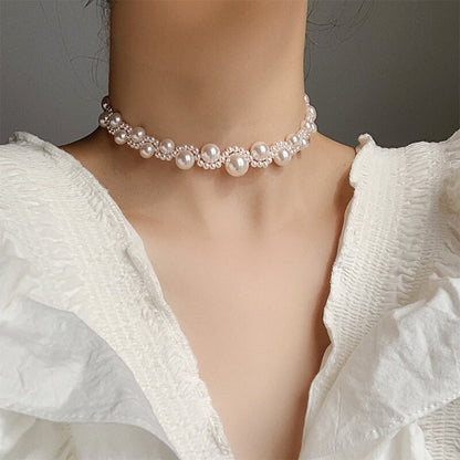 A Beaded Pearl Choker