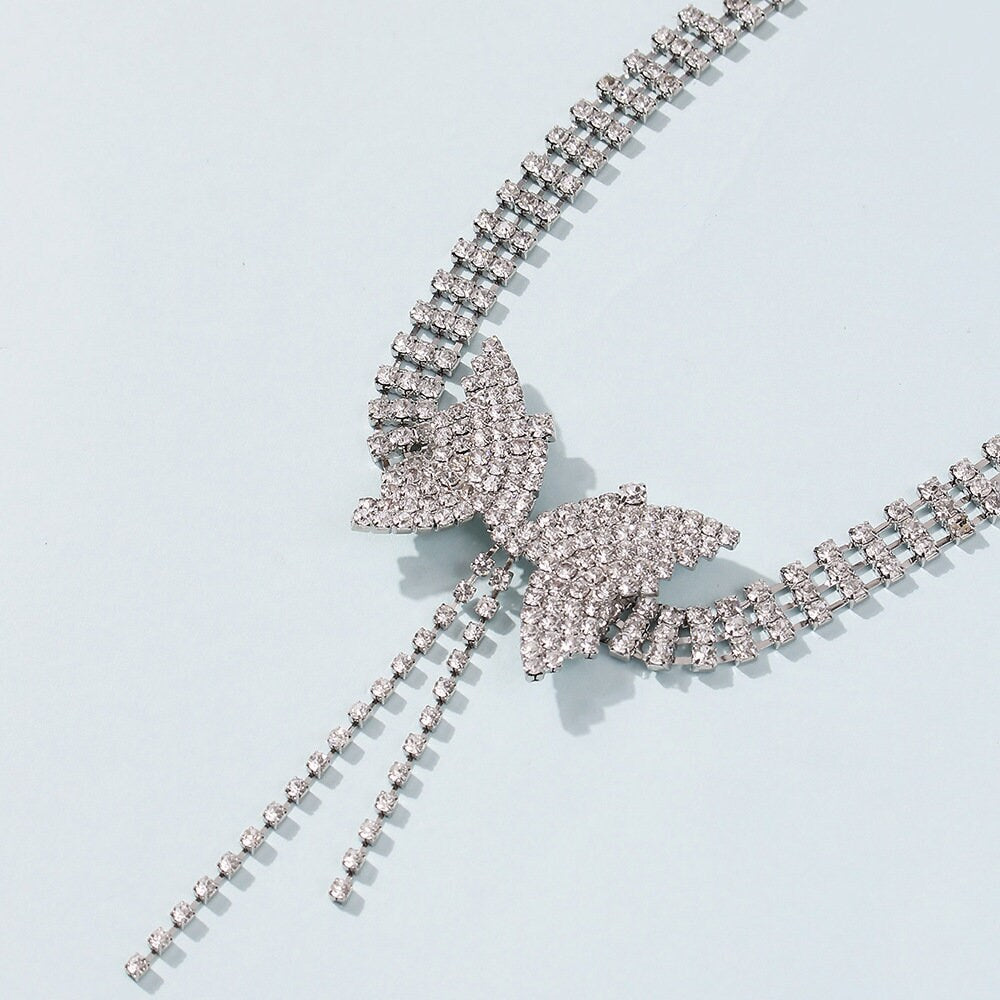 The Rhinestone Butterfly Choker