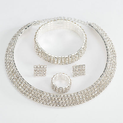 The Five-Tiered Baguette Style Choker Set