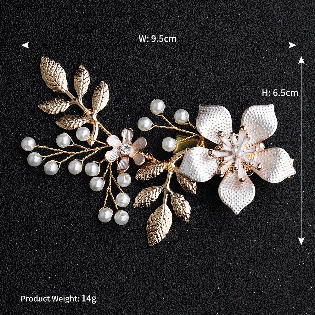 The Rose Gold Floral Hair Clip