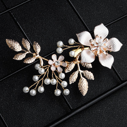 The Rose Gold Floral Hair Clip